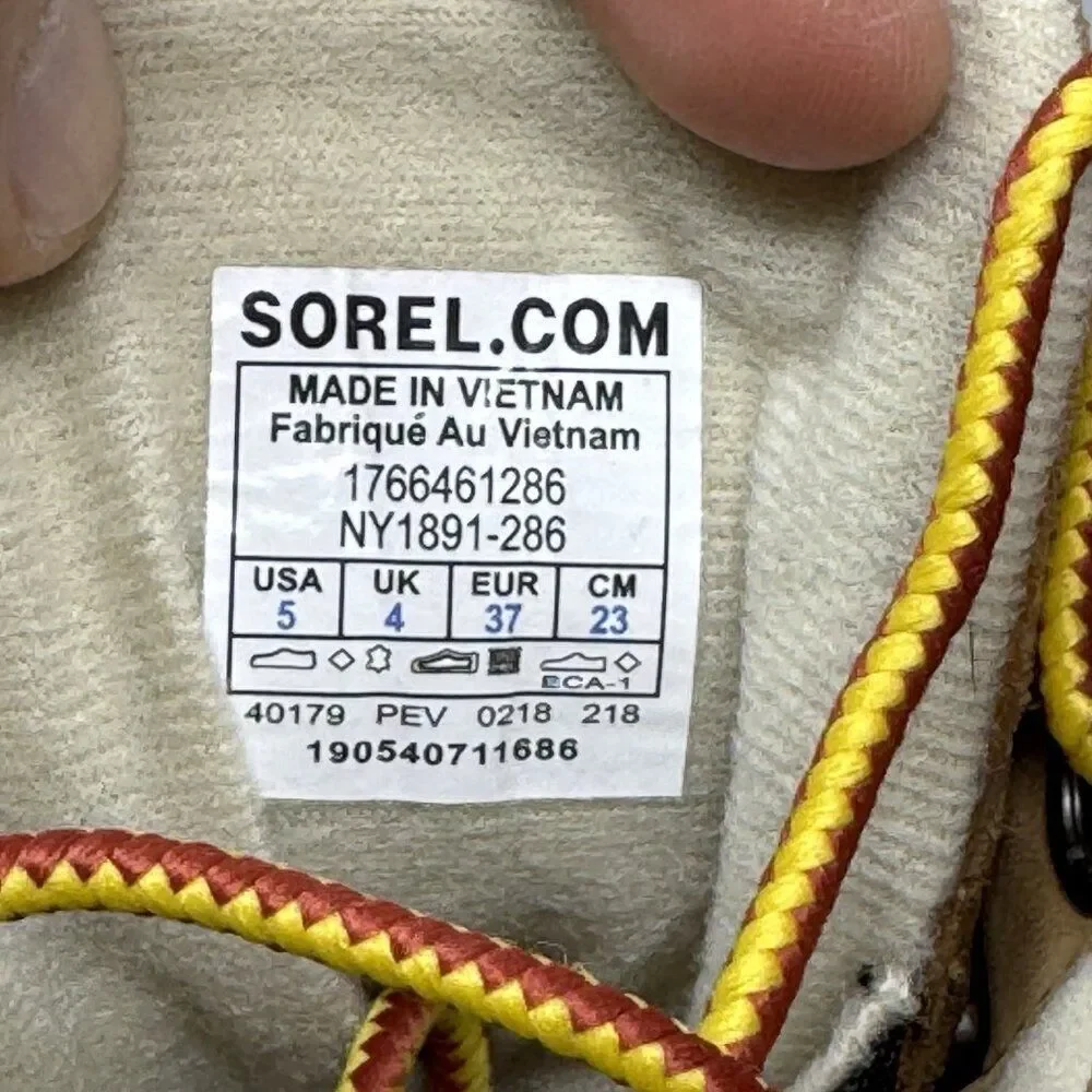 Sorel Cheyanne II Leather Duck Boots Waterproof Brown Lace Up NY1891-286 Men’s 5